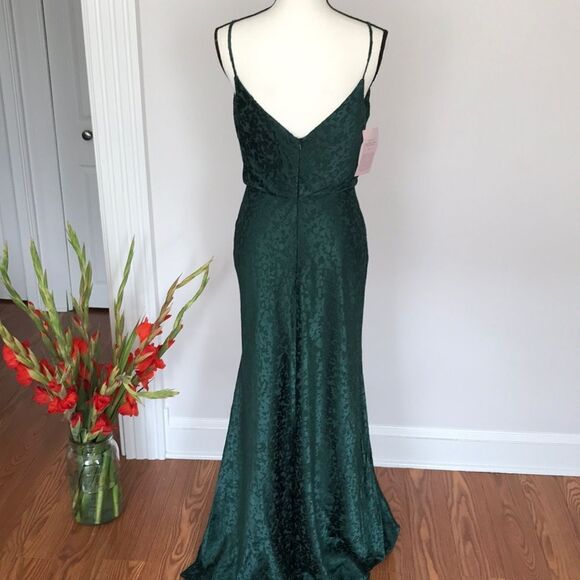 BHLDN x Jenny Yoo Dahlia Gemma Emerald Dress size 4 - Picture 7 of 16